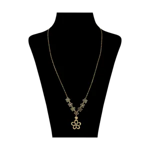 گردنبند طلا 18 عیار زنانه با طرح حلقه‌ای (فلامینگو) مایا ماهک مدل MM1186