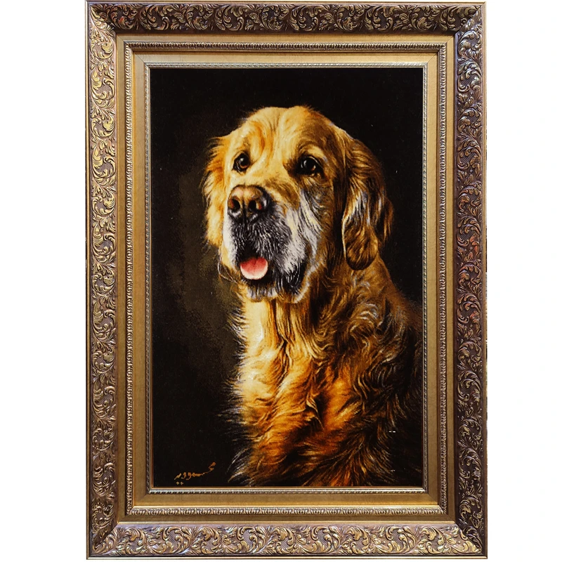 تابلو فرش دستبافت طرح سگ مدل RAR116