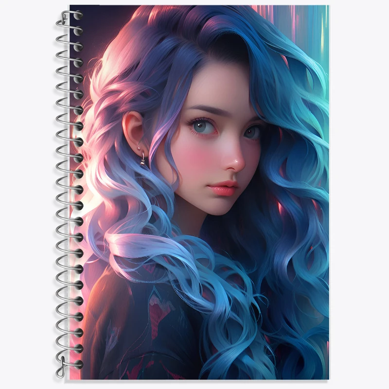 دفتر زبان 50 برگ خندالو مدل دو خط طرح دخترانه کد N3827