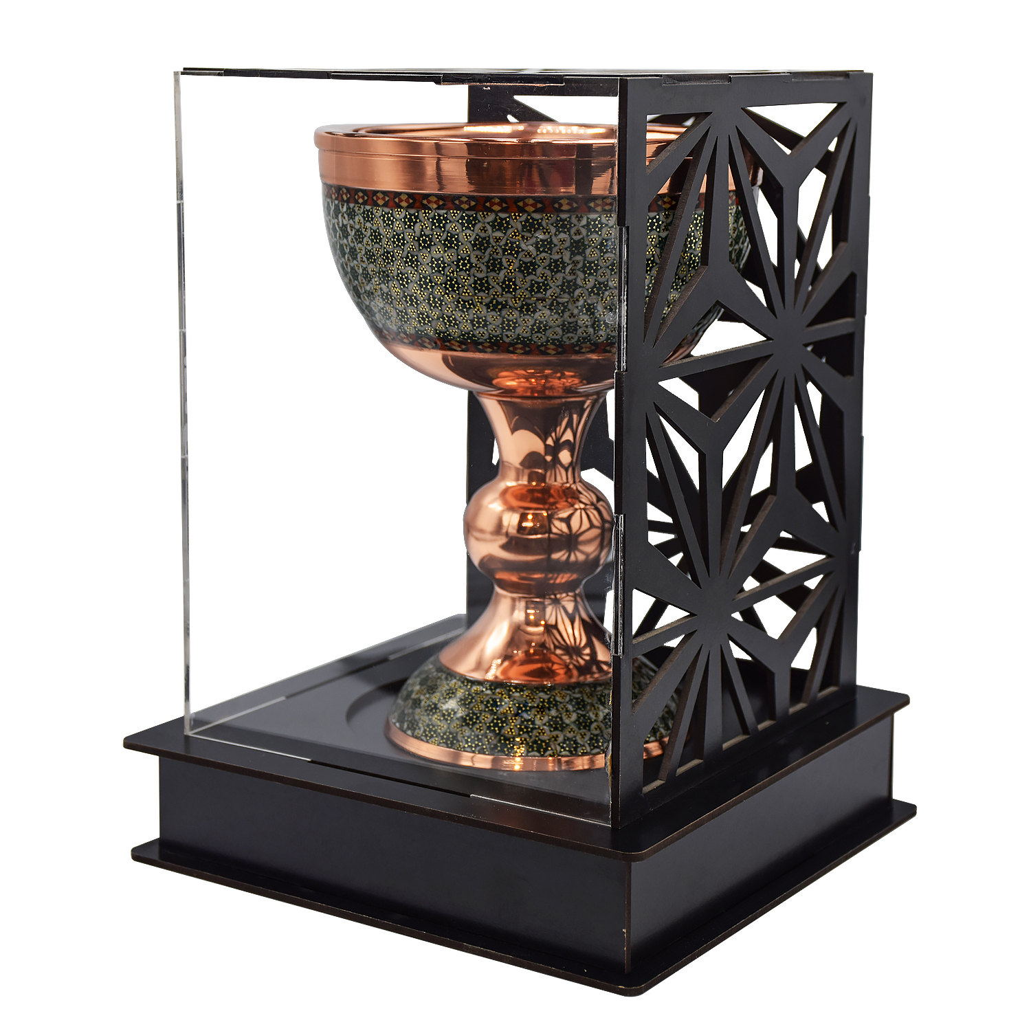 سنگاب خاتم کاری مسی امیر فیضیان کد 028