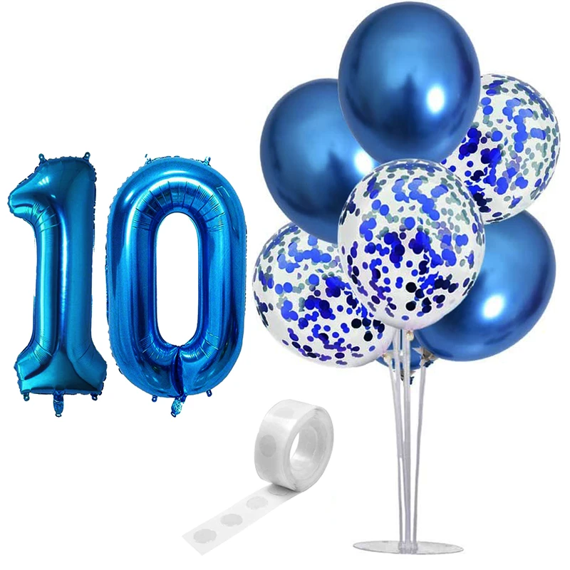 بادکنک آرایی مسترتم طرح کروم شیشه ای پولک دار کد 10 بسته 10 عددی