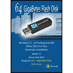 سیستم عامل  Windows 11 10 Pro X64 - Office 2021 Pro Plus - Driver Pack 2022 نشر مایکروسافت