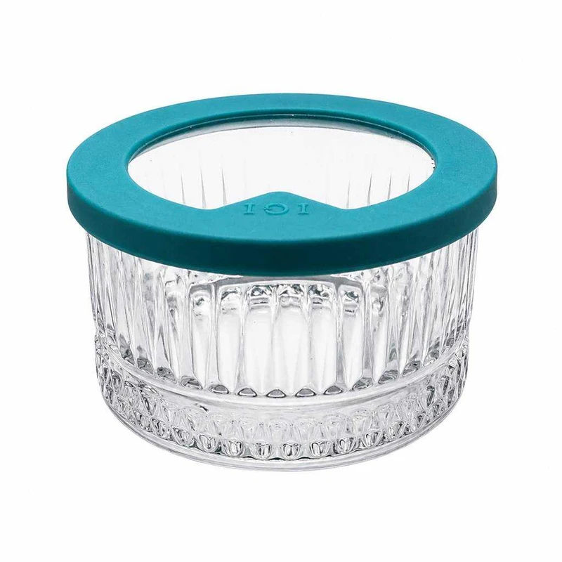 ظرف نگهدارنده با بدنه شیشه‌ شیشه و بلور اصفهان مدل HIDA برای قرار دادن در فریزر و یخچال مجموعه 6 عددی