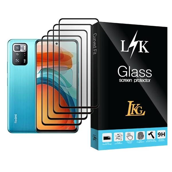 محافظ صفحه نمایش ال کا جی مدل LK Glass MIX004 مناسب برای گوشی موبایل شیائومی Poco X3 GT بسته چهار عددی
