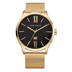 ساعت مچی عقربه‌ای مردانه مینی فوکوس مدل 0018GLD