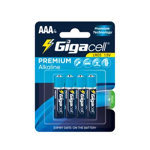Gigacell Premium Alkaline AAA Battery Pack Of 4