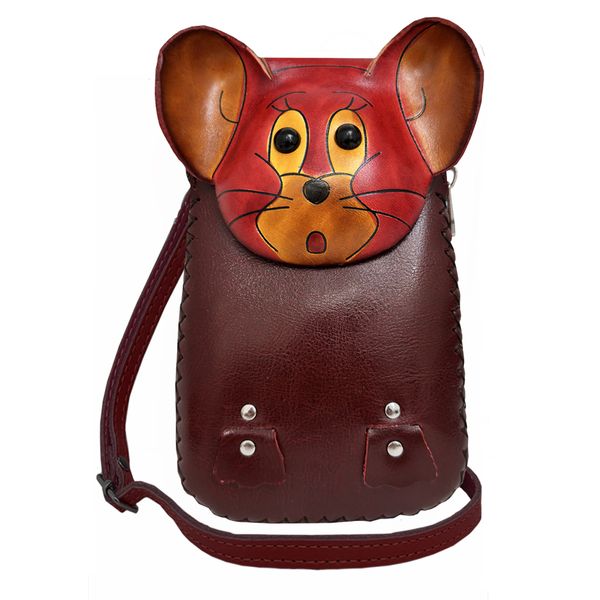 کیف چرمی مدل دخترانه طرح موش