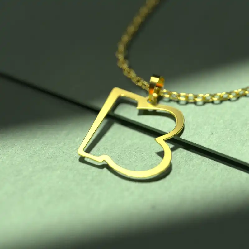 گردنبند طلا 18 عیار زنانه مدوپد مدل حرف B کد H3-1-1082