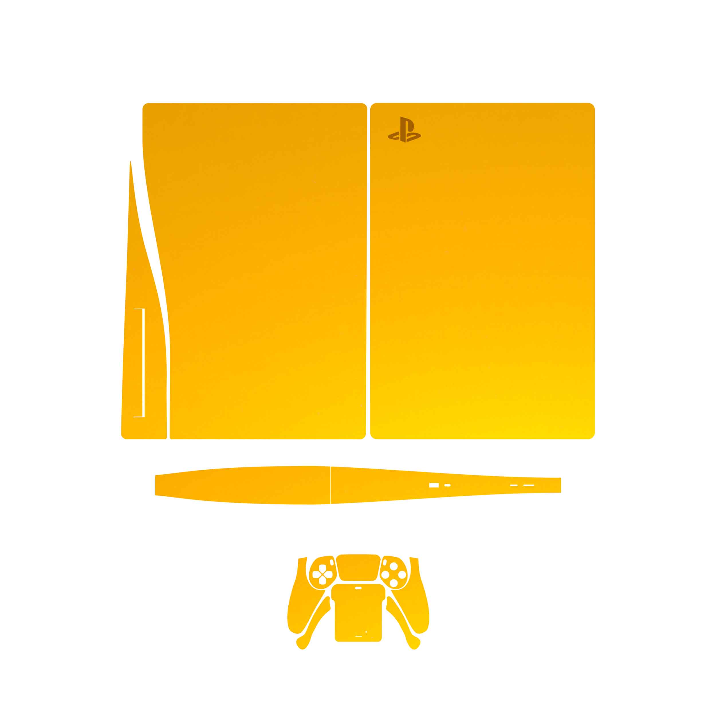 برچسب کنسول و دسته بازی PS5 ماهوت مدل  Matte-Deep-Mustard