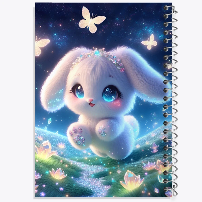 دفتر ژورنال نویسی 50 برگ خندالو مدل نقطه ای طرح خرگوش کیوت کد F5391