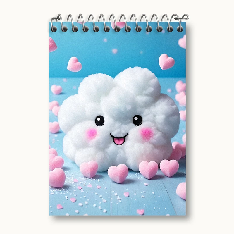 دفتر یادداشت 50 برگ خندالو طرح ابر کیوت کد N4062