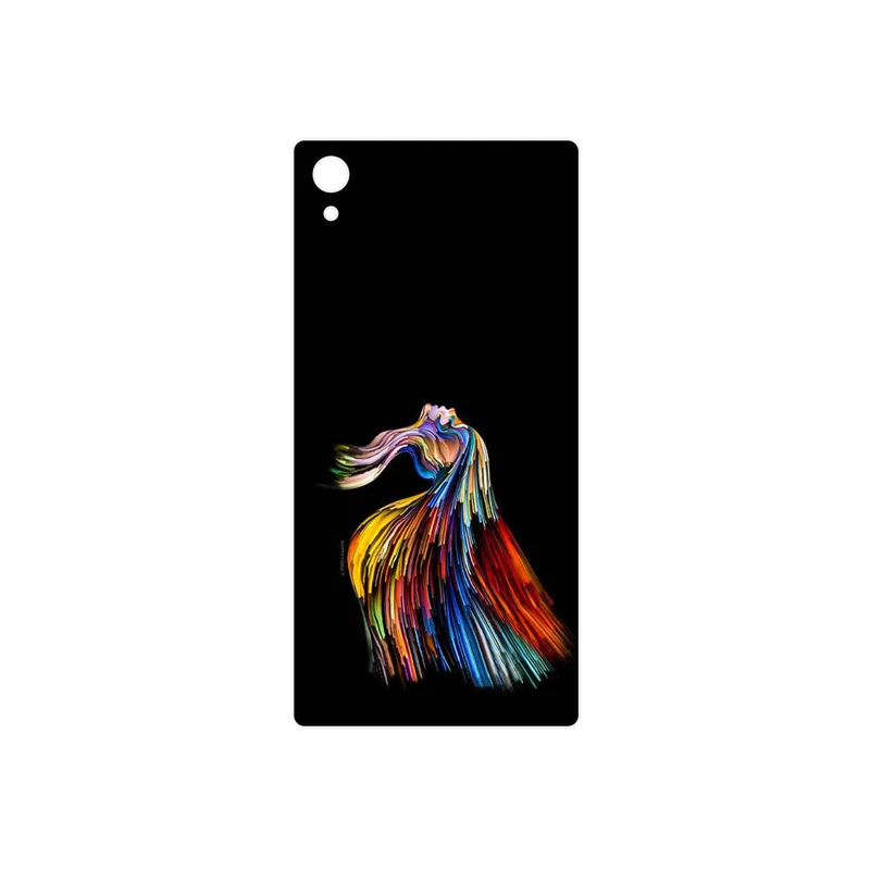 برچسب پوششی ماهوت مدل Rainbow Hair Digital Art مناسب برای گوشی موبایل سونی Xperia Z5