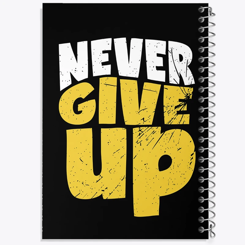 دفتر شطرنجی 50 برگ خندالو مدل Never Give Up کد N867