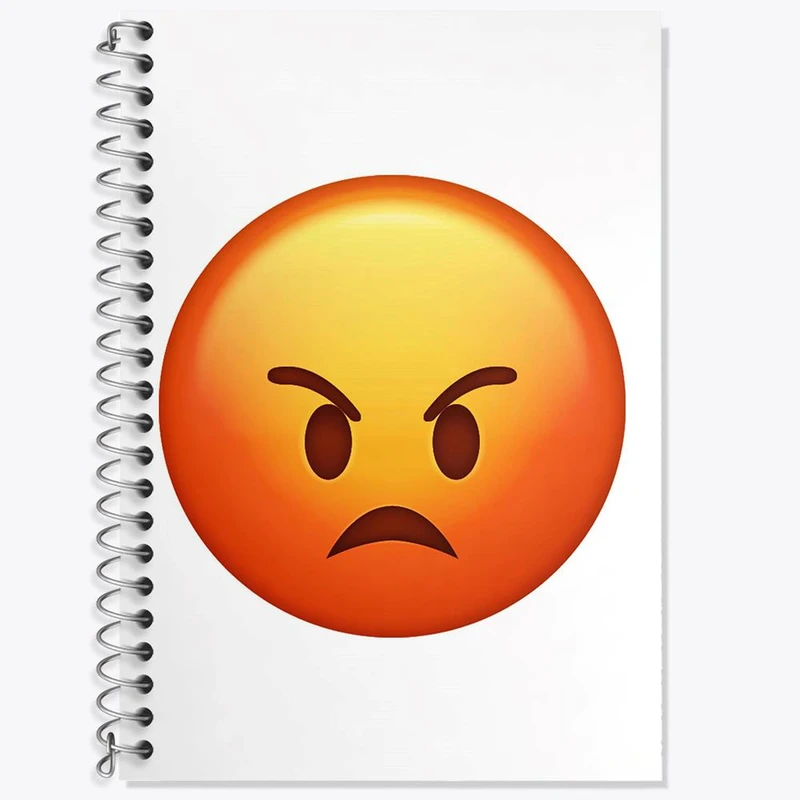 دفتر زبان 50 برگ خندالو مدل دو خط طرح ایموجی کد 24661