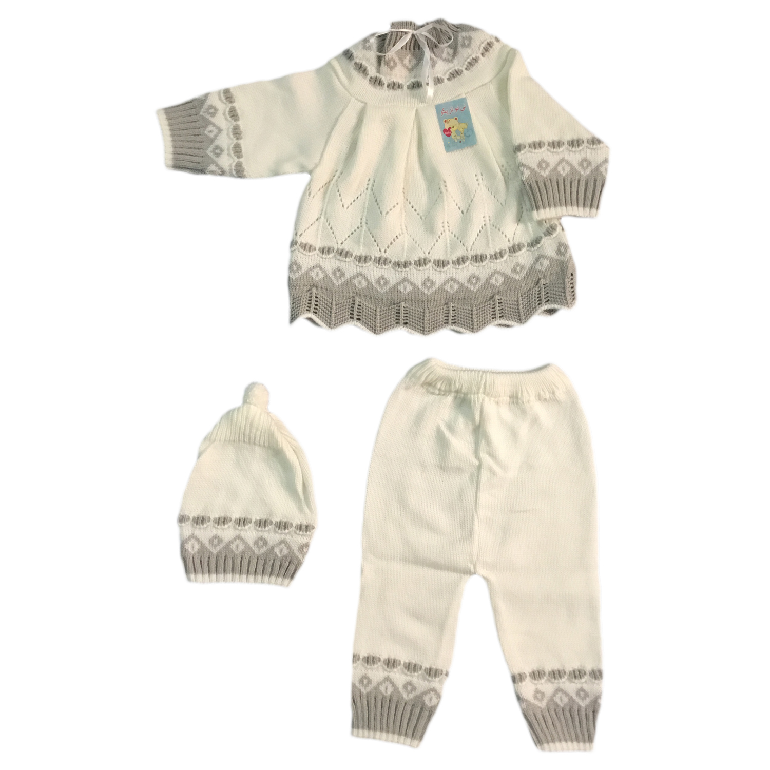 ست 3 تکه لباس بافت نوزادی مدل نینو KI_BI_TOO_ 3_ 13