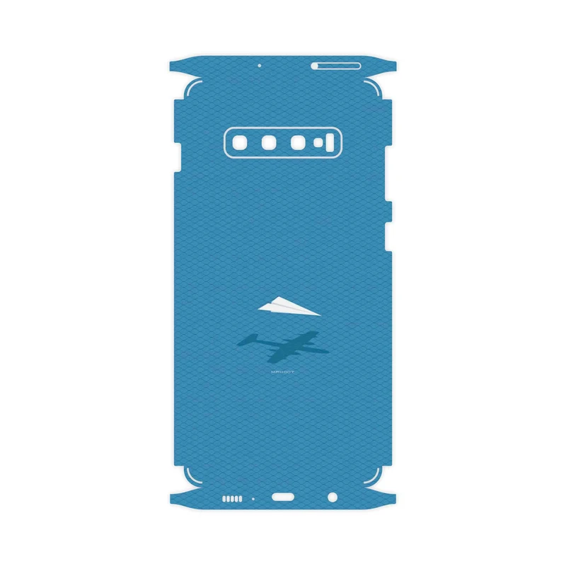 برچسب پوششی ماهوت مدل Minimal Paper Airplane-FullSkin مناسب برای گوشی موبایل سامسونگ Galaxy S10 Plus