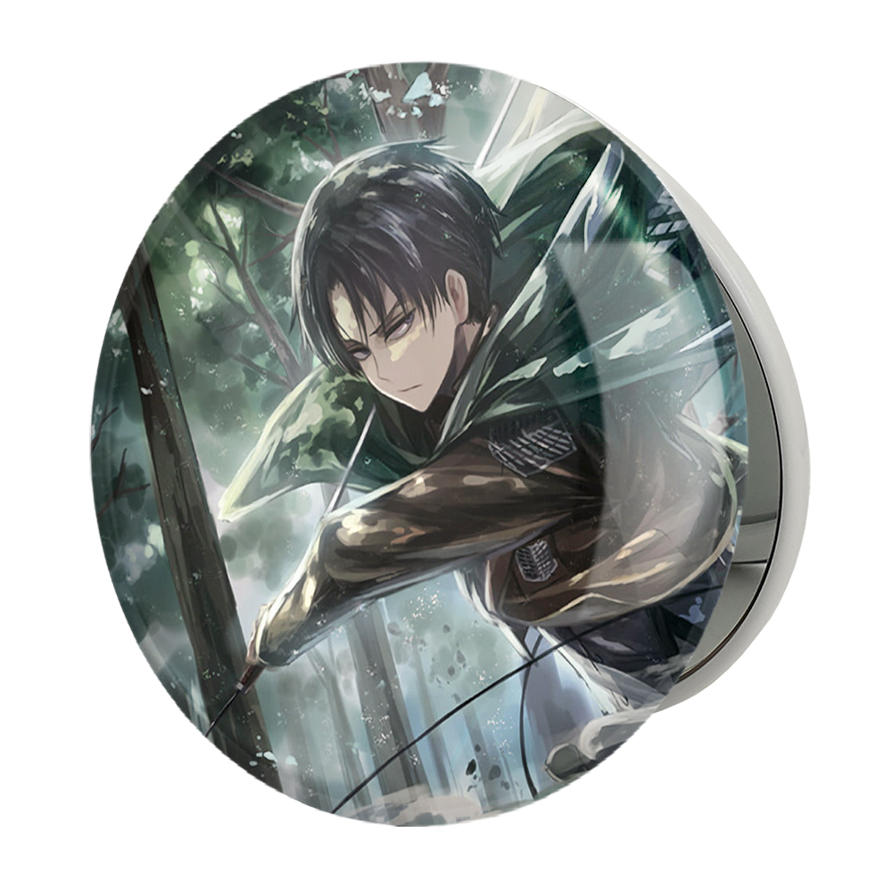 آینه جیبی خندالو طرح لیوای انیمه اتک آن تایتان Attack on Titan مدل تاشو کد 18625