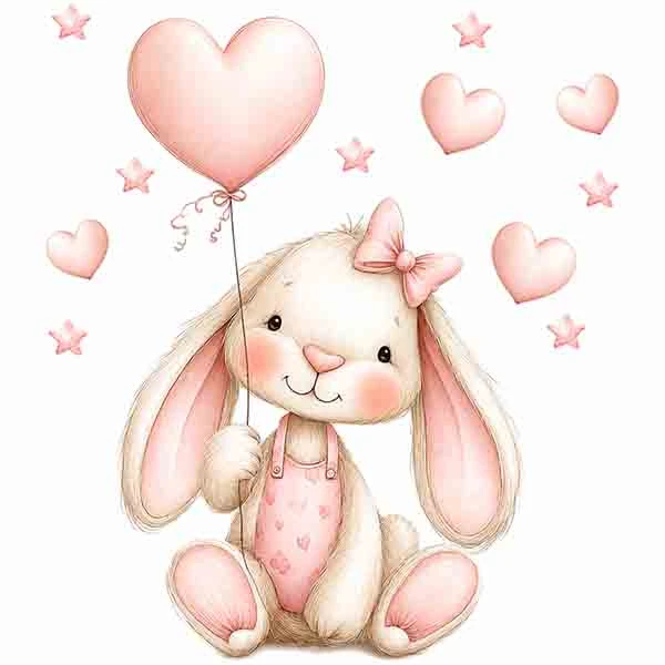 استیکر دیواری کودک راتیانا مدل rabbit 01