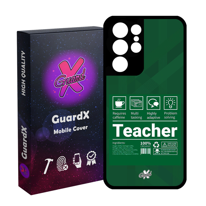 کاور گارد ایکس طرح معلم مدل Glass10537 مناسب برای گوشی موبایل سامسونگ Galaxy S21 Ultra