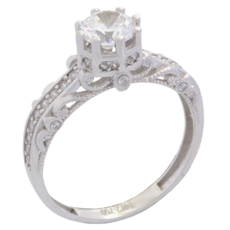 انگشتر طلا 18 عیار زنانه طلای مستجابی مدل سولیتر T472 کد 52178 سایز 57