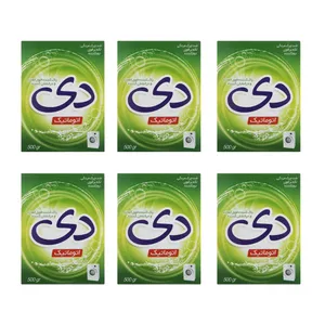 پودر ماشین لباسشویی دی کد 02 وزن 500 گرم بسته 6 عددی