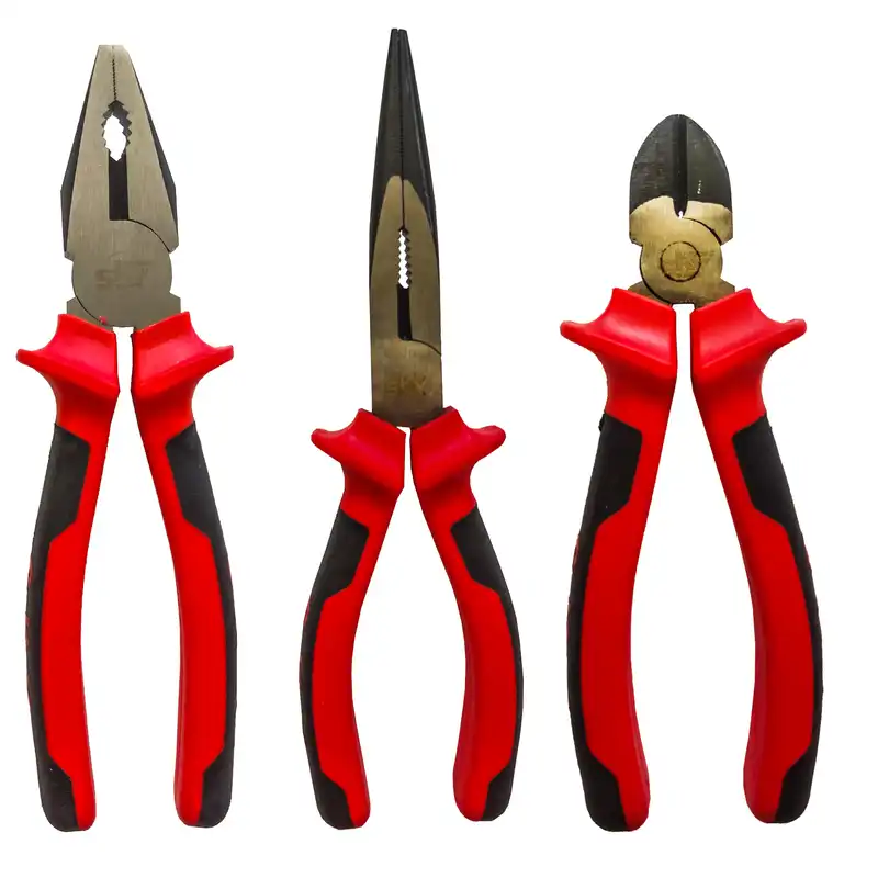 انبر دست و انبر سیم چین و انبر دم باریک اسکای مدل STROY- 55288 مجموعه 3 عددی