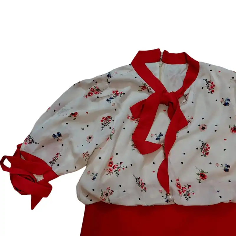 پیراهن دخترانه مدل  مجلسی ASH567 رنگ قرمز