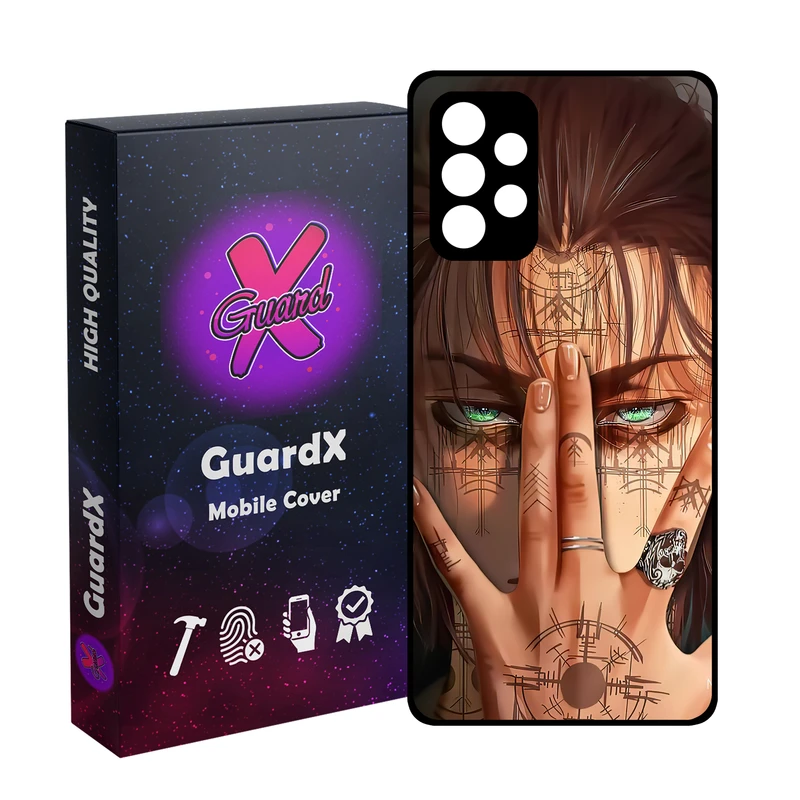 کاور گارد ایکس طرح Eren Anime مدل Glass10449 مناسب برای گوشی موبایل سامسونگ Galaxy A72