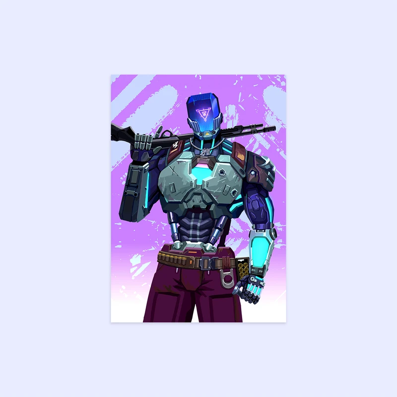 پوستر هومرو مدل فلزی طرح VALORANT کد PS1016