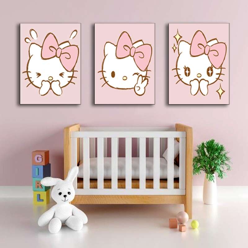 تابلو شاسی کودک مدل  هلو کیتی کد BYB19 مجموعه سه عددی