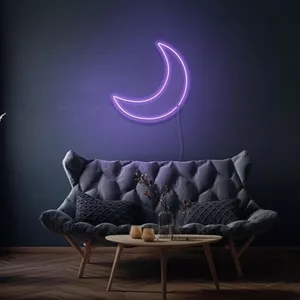 چراغ تزئینی مدل نئونی دیواری طرح ماه