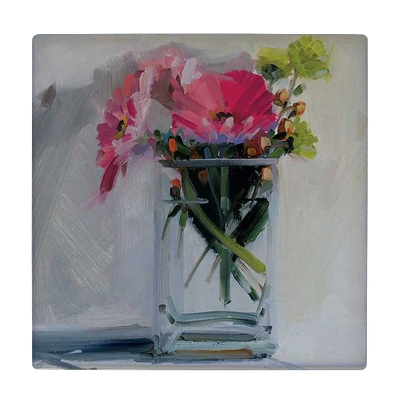 زیر لیوانی طرح نقاشی گلدان گل کد    4075015_2870