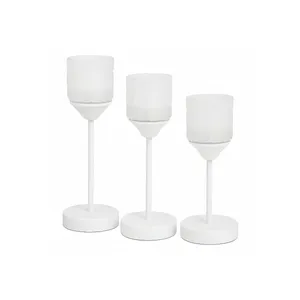 شمعدان مدل کریستال دکوراتیو بسته 3 عددی