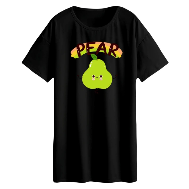 تی شرت لانگ زنانه مدل گلابی