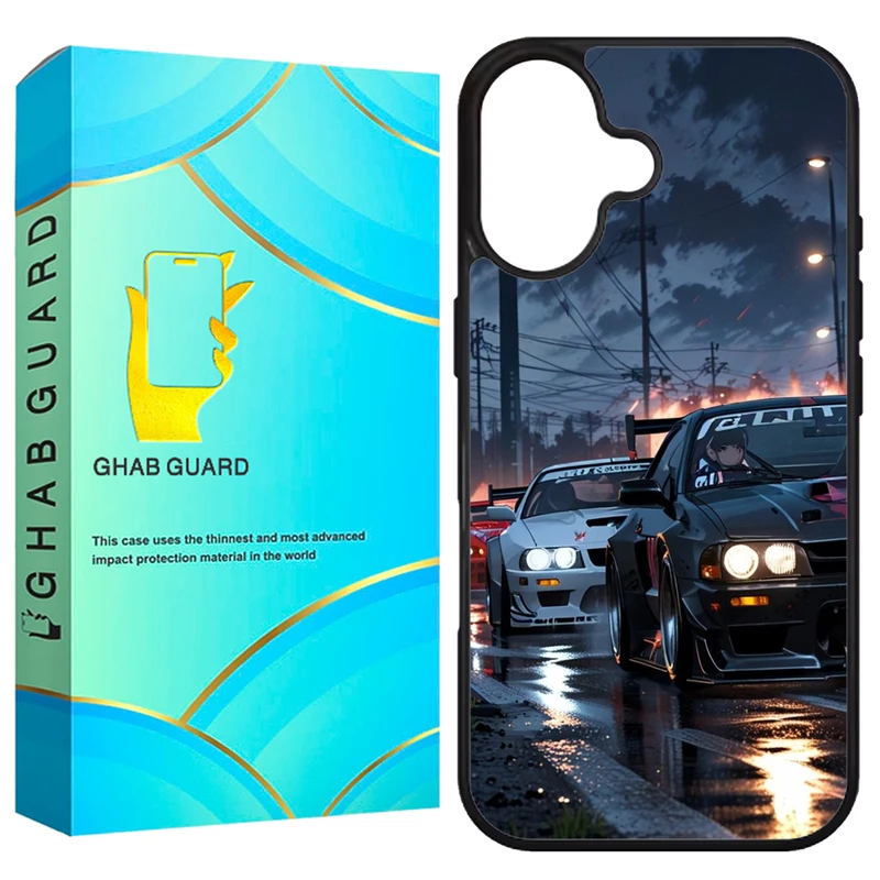 کاور قاب گارد طرح ماشین مدل G16PL مناسب برای گوشی موبایل اپل iPhone 16 Plus