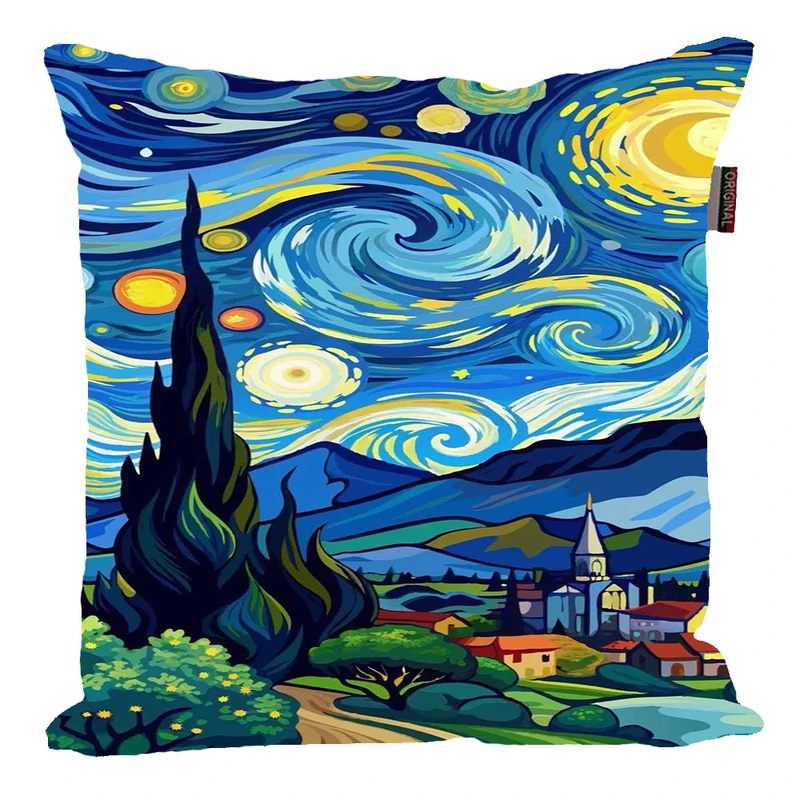 کوسن پاد آفرین مدل فانتزی طرح ونگوک شب های پرستاره کد p202