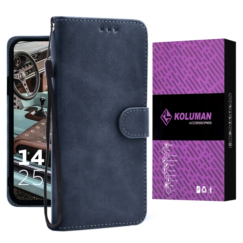کیف کلاسوری کلومن مدل Kord مناسب برای گوشی موبایل سامسونگ Galaxy A54 به همراه بند آویز