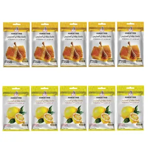 ماسک صورت آمستریس مدل میوه ای عسل و لیمو ترش سری جوان کننده وزن 25 گرم بسته 10 عددی