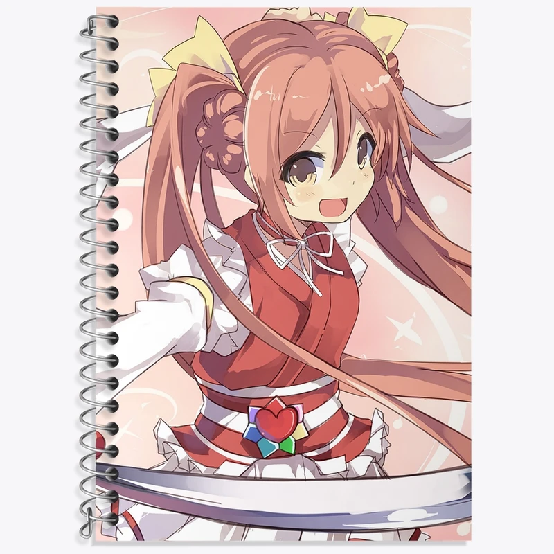 دفتر زبان 50 برگ خندالو مدل سه خط طرح انجو انیمه گلوله سیاه کد 35857