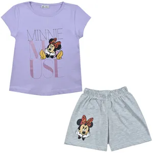 ست تی شرت و شلوارک دخترانه نیروان مدل 2111 -5