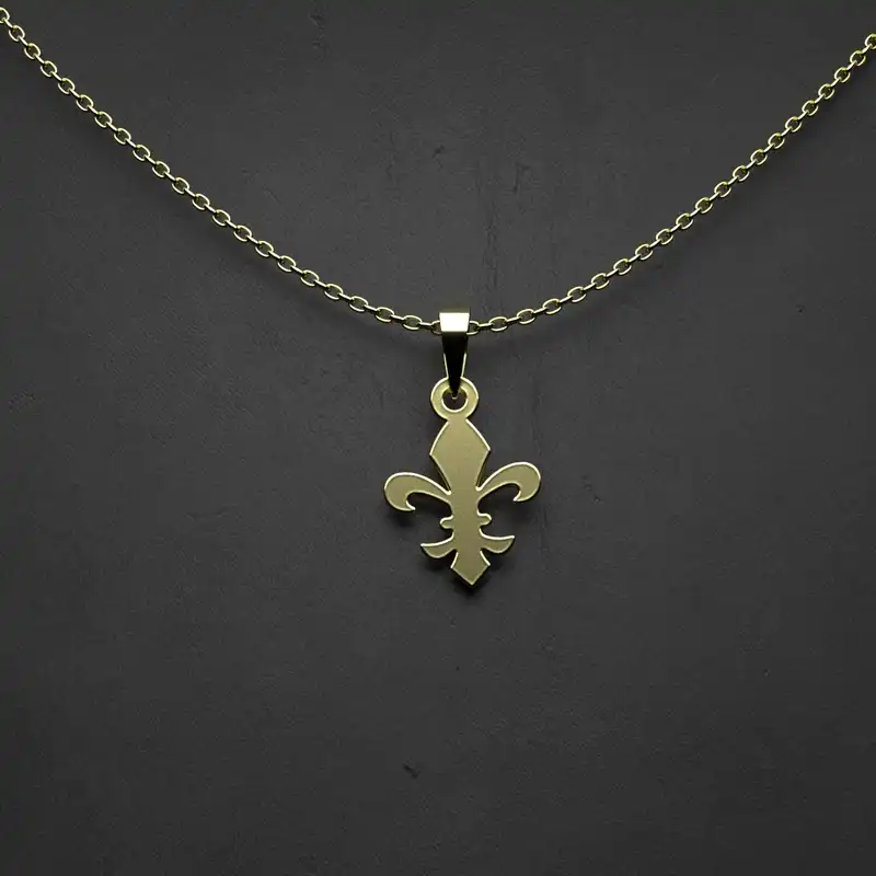 گردنبند طلا 18 عیار زنانه مدوپد مدل هندسی کد BB2-1-1101