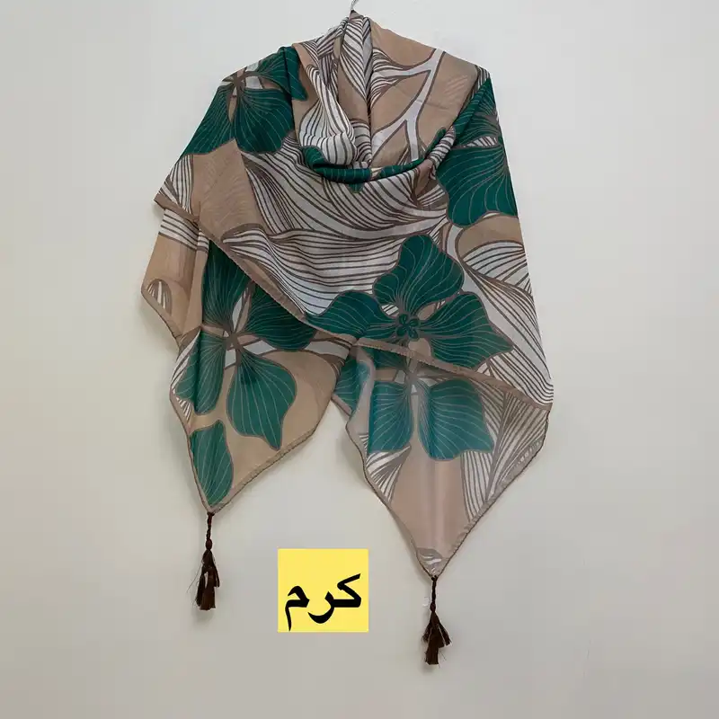روسری زنانه مدل نخی هاوایی منگوله دار کد 1001