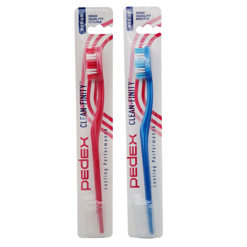 مسواک پدکس مدل فینیتی با برس متوسط بسته 2 عددی
