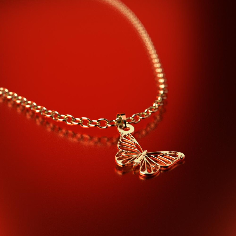 آویز گردنبند طلا 18 عیار زنانه مدوپد مدل پروانه کد PA1-13038
