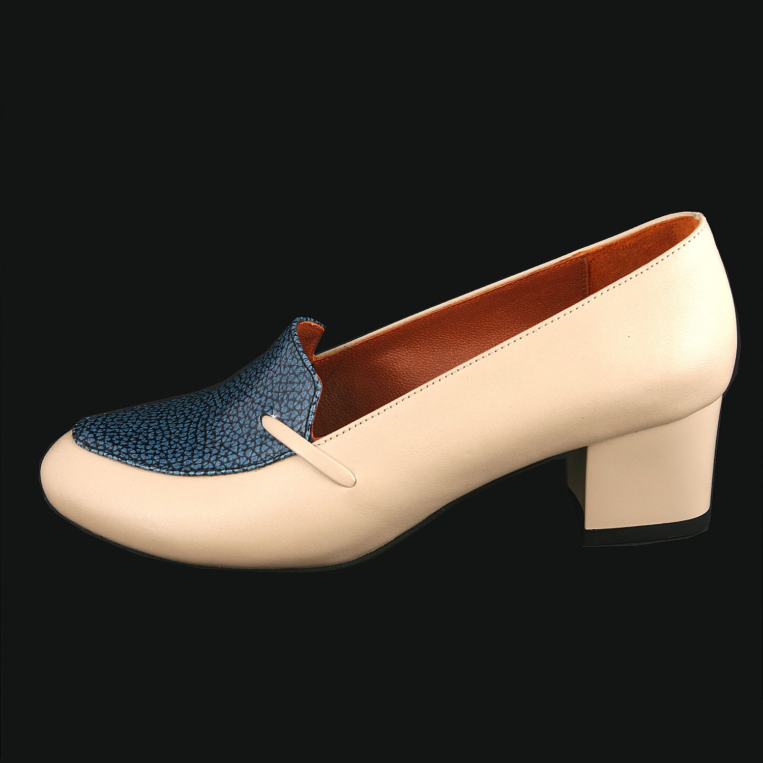کفش زنانه چرم یلسان مدل کلارا کد SHT-601-krm -  - 1