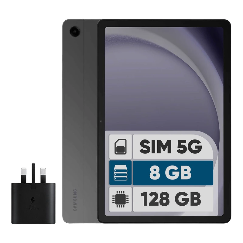 تبلت 11 اینچ سامسونگ مدل Galaxy Tab A9 Plus 5G ظرفیت 128 گیگابایت و رم 8 گیگابایت به همراه شارژر
