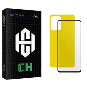 محافظ صفحه نمایش شیشه ای ریکام مدل CH مناسب برای گوشی موبایل شیائومی Redmi Note 12 4G  به همراه محافظ پشت گوشی