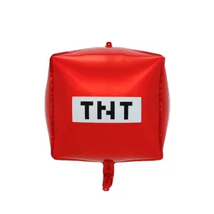 بادکنک فویلی مدل ماینکرافت طرح کیوب TNT کد NH-2