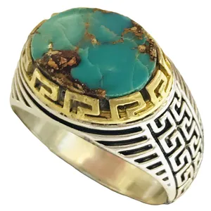 انگشتر نقره مردانه مدل چنگ برنجی