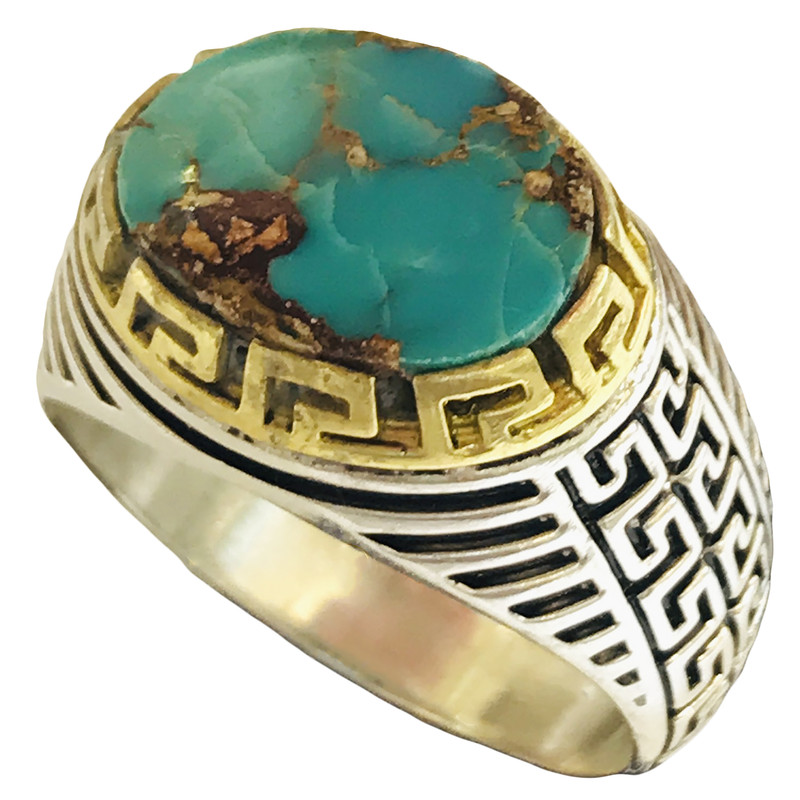 انگشتر نقره مردانه مدل چنگ برنجی